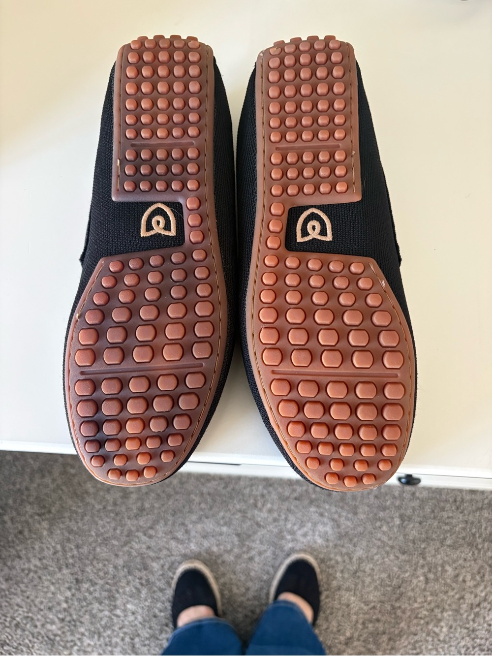 Rothy’s Black Slip-On Driving Loafers with Gold Accent - Picture 5 of 5